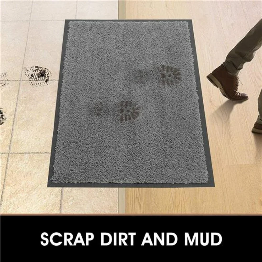 Microfiber Door Mat - Entryway Welcome Rug 29.5”x17” Grey